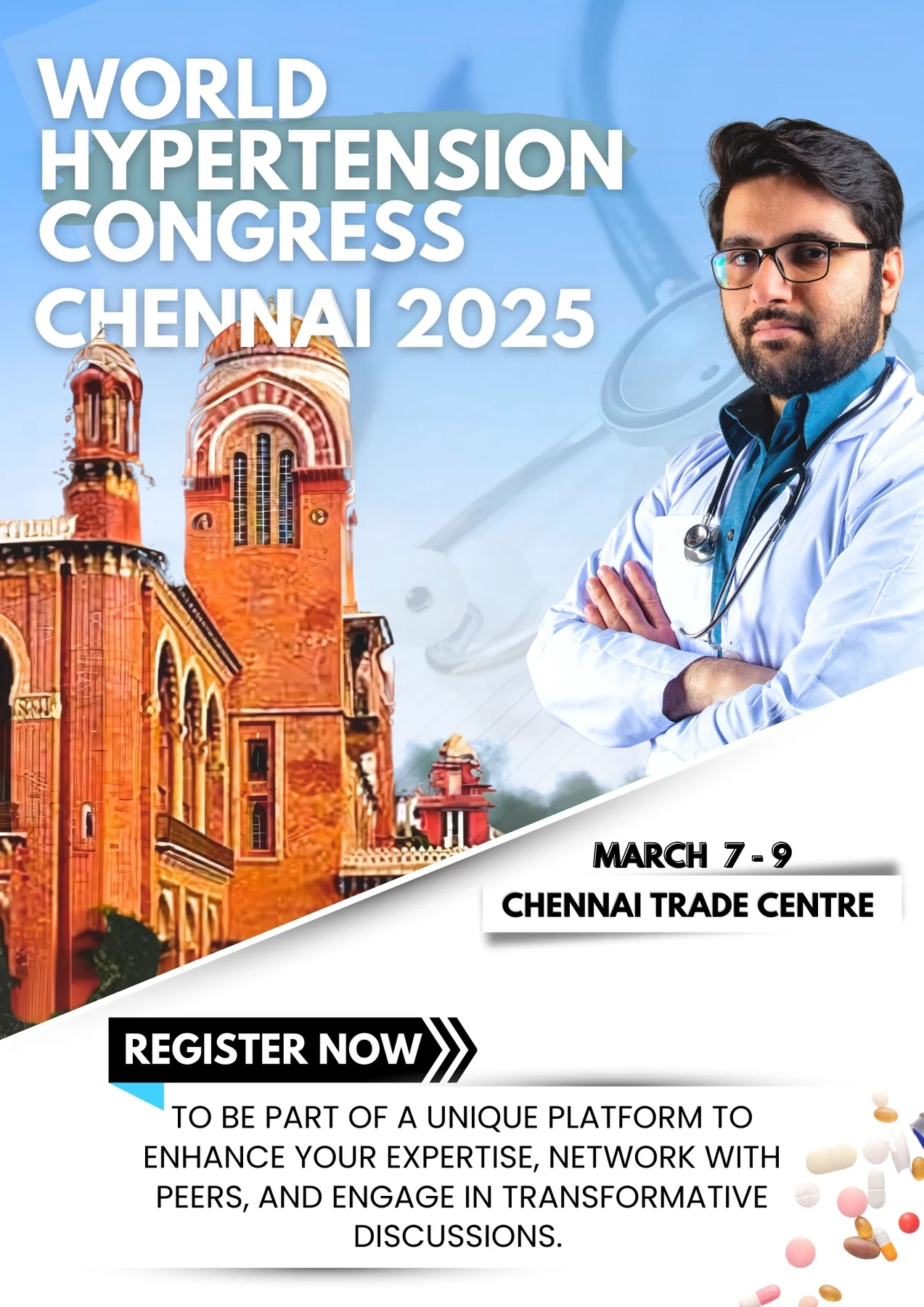 Registration-focused campaign artwork for the congress.